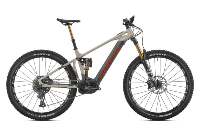 VTT ÉLECTRIQUE TOUT-SUSPENDU MONDRAKER CRAFTY RR SRAM GX EAGLE 12V 750 WH 29'' BEIGE GRIS GRAPHITE 2023